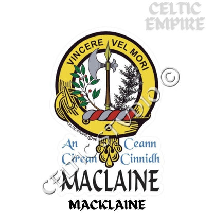 Maclaine Family Clan Crest Decal | Custom Scottish Heritage Car & Laptop Stickers