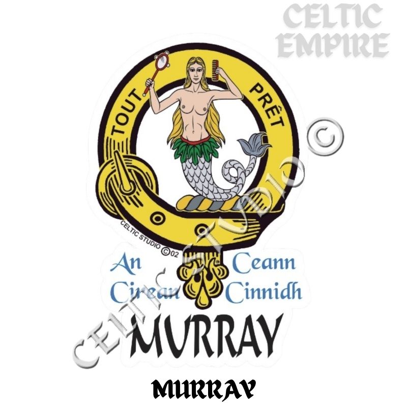 Murray Family Clan Crest Decal | Custom Scottish Heritage Car & Laptop Stickers