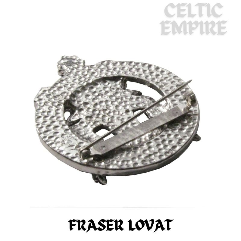 Fraser Lovat Family Clan Crest Scottish Pewter Cap Badge