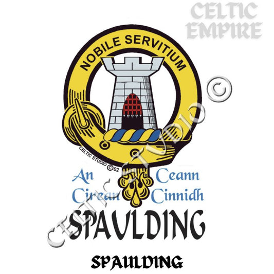 Spaulding Family Clan Crest Decal | Custom Scottish Heritage Car & Laptop Stickers