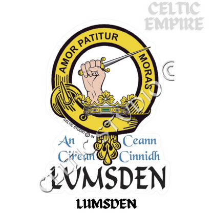Lumsden Family Clan Crest Decal | Custom Scottish Heritage Car & Laptop Stickers