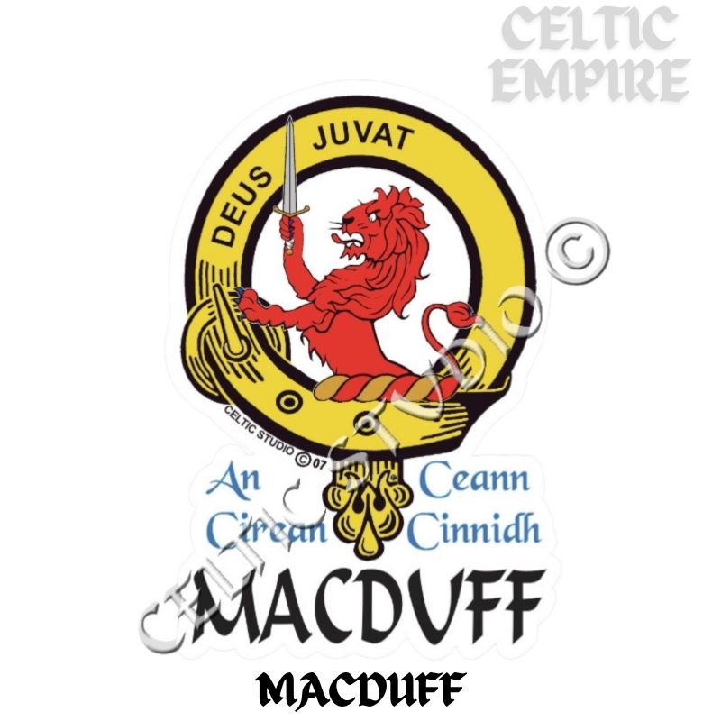 Macduff Family Clan Crest Decal | Custom Scottish Heritage Car & Laptop Stickers