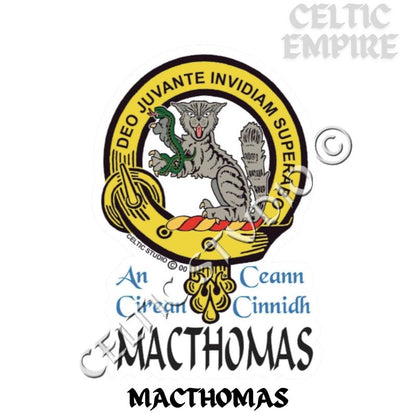 Macthomas Family Clan Crest Decal | Custom Scottish Heritage Car & Laptop Stickers