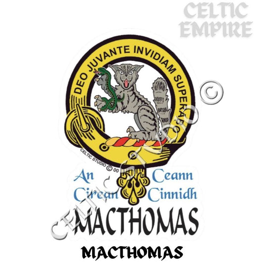 Macthomas Family Clan Crest Decal | Custom Scottish Heritage Car & Laptop Stickers