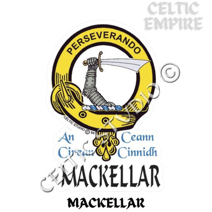 Mackellar Family Clan Crest Decal | Custom Scottish Heritage Car & Laptop Stickers
