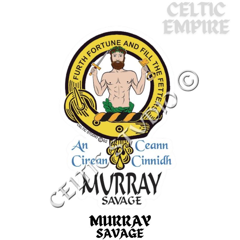Murray (Savage) Family Clan Crest Decal | Custom Scottish Heritage Car & Laptop Stickers