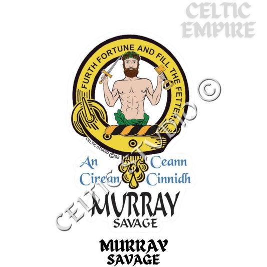 Murray (Savage) Family Clan Crest Decal | Custom Scottish Heritage Car & Laptop Stickers
