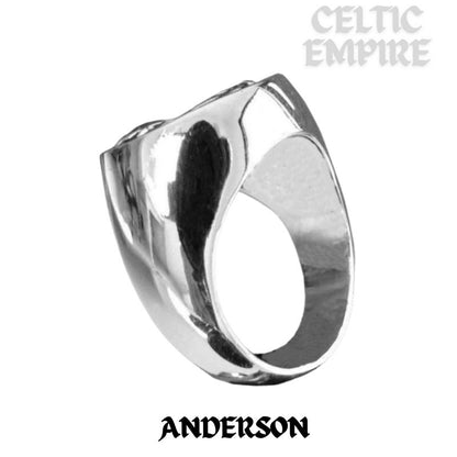 Anderson Scottish Family Clan Crest Ring   ~  Sterling Silver and Karat Gold