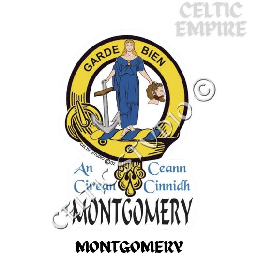 Montgomery Family Clan Crest Decal | Custom Scottish Heritage Car & Laptop Stickers