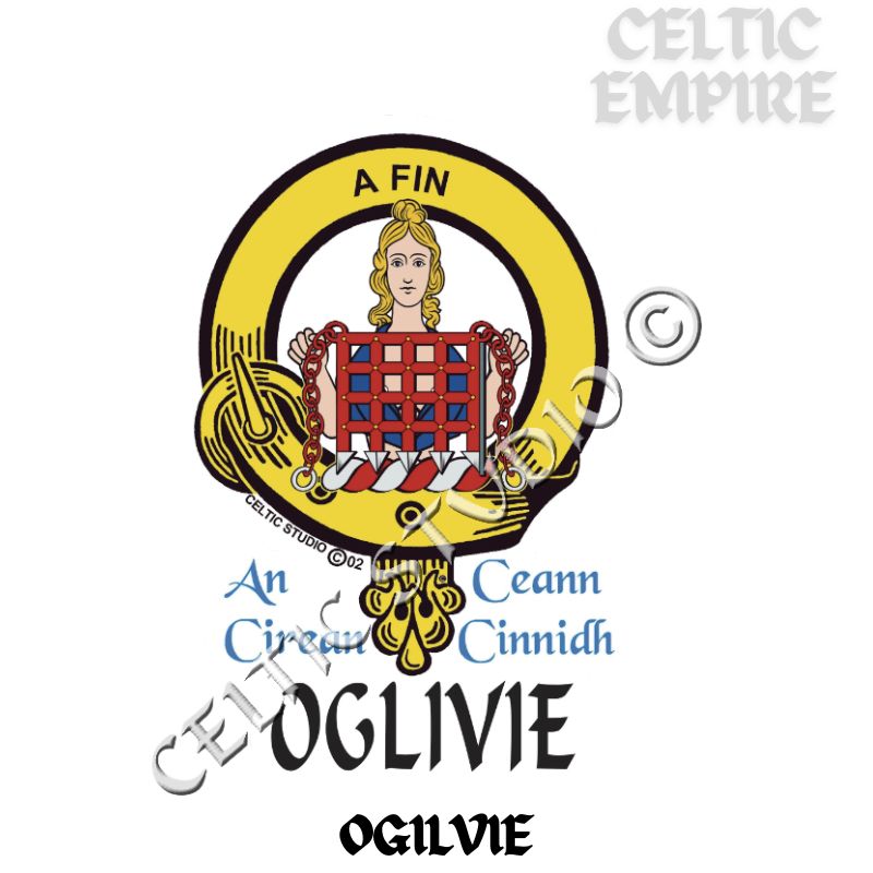 Ogilvie Family Clan Crest Decal | Custom Scottish Heritage Car & Laptop Stickers