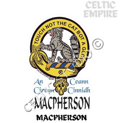 Macpherson Family Clan Crest Decal | Custom Scottish Heritage Car & Laptop Stickers