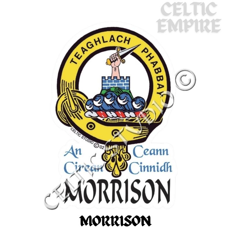 Morrison Family Clan Crest Decal | Custom Scottish Heritage Car & Laptop Stickers