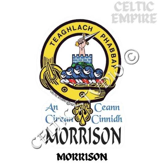 Morrison Family Clan Crest Decal | Custom Scottish Heritage Car & Laptop Stickers