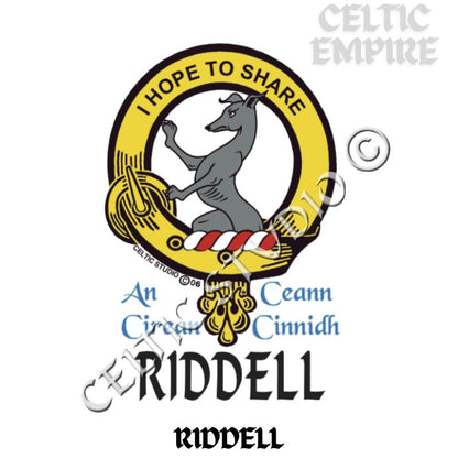 Riddell Family Clan Crest Decal | Custom Scottish Heritage Car & Laptop Stickers