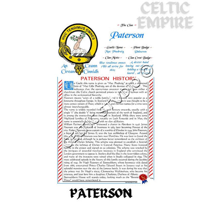 Paterson Scottish Family Clan History