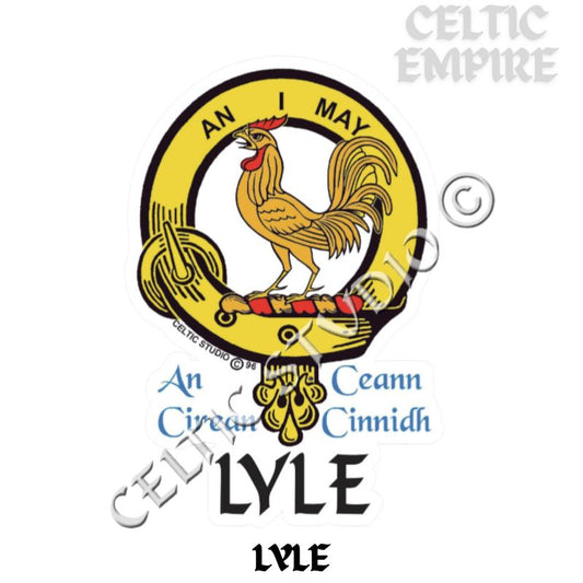 Lyle Family Clan Crest Decal | Custom Scottish Heritage Car & Laptop Stickers