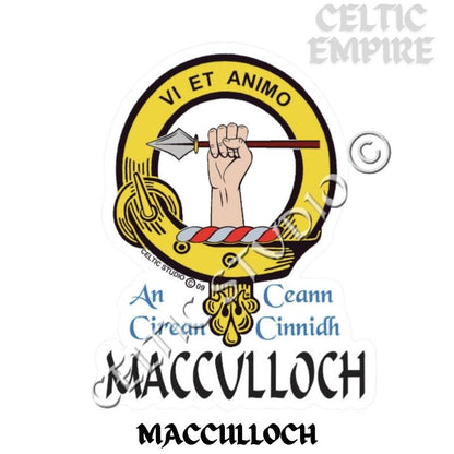 Macculloch Family Clan Crest Decal | Custom Scottish Heritage Car & Laptop Stickers
