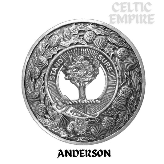 Anderson Family Clan Badge Scottish Plaid Brooch