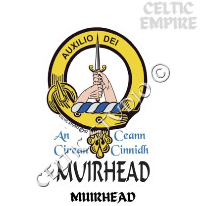 Muirhead Family Clan Crest Decal | Custom Scottish Heritage Car & Laptop Stickers