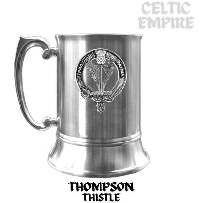Thompson (Thistle) Scottish Family Clan Crest Badge Tankard