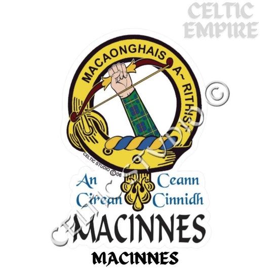 Macinnes Family Clan Crest Decal | Custom Scottish Heritage Car & Laptop Stickers