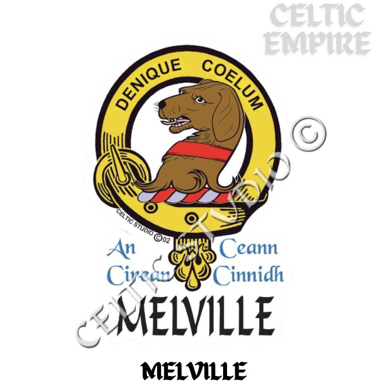 Melville Family Clan Crest Decal | Custom Scottish Heritage Car & Laptop Stickers