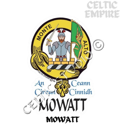 Mowatt Family Clan Crest Decal | Custom Scottish Heritage Car & Laptop Stickers