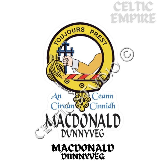 Macdonald (Dunnyveg) Family Clan Crest Decal | Custom Scottish Heritage Car & Laptop Stickers