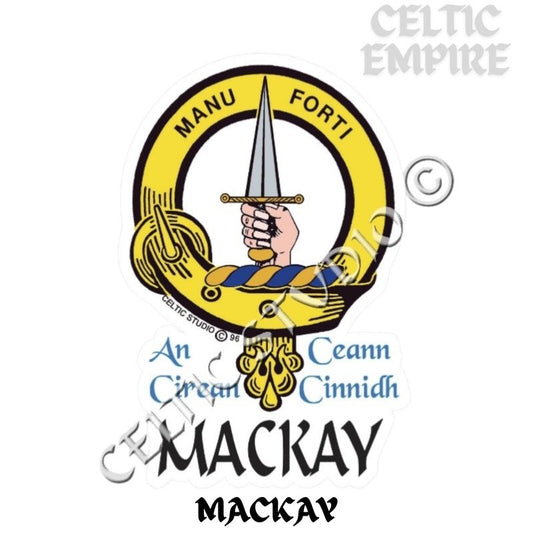 Mackay Family Clan Crest Decal | Custom Scottish Heritage Car & Laptop Stickers
