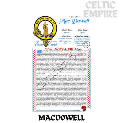 MacDowall Scottish Family Clan History