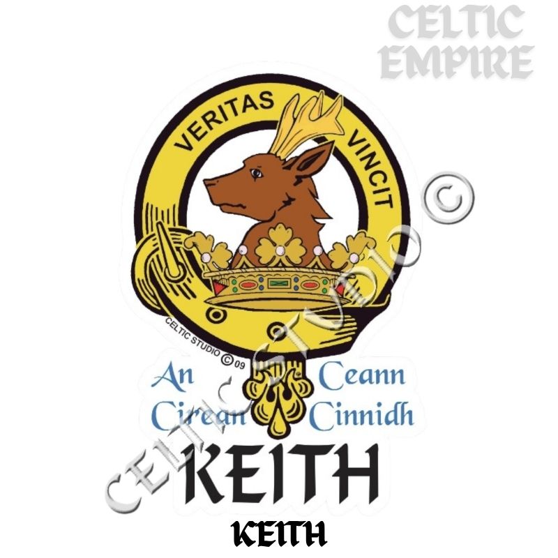 Keith Family Clan Crest Decal | Custom Scottish Heritage Car & Laptop Stickers