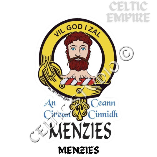 Menzies Family Clan Crest Decal | Custom Scottish Heritage Car & Laptop Stickers