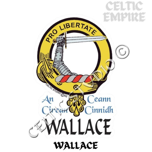 Wallace Family Clan Crest Decal | Custom Scottish Heritage Car & Laptop Stickers