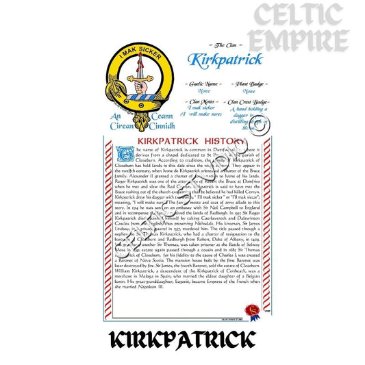Kirkpatrick Scottish Family Clan History
