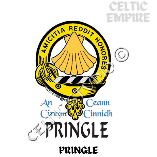 Pringle Family Clan Crest Decal | Custom Scottish Heritage Car & Laptop Stickers