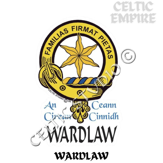 Wardlaw Family Clan Crest Decal | Custom Scottish Heritage Car & Laptop Stickers