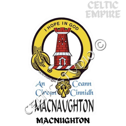 Macnaughton Family Clan Crest Decal | Custom Scottish Heritage Car & Laptop Stickers
