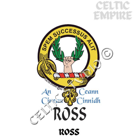Ross Family Clan Crest Decal | Custom Scottish Heritage Car & Laptop Stickers