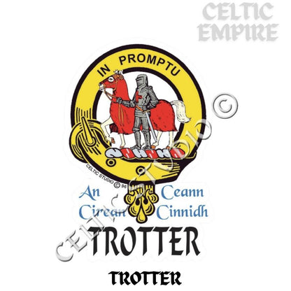 Trotter Family Clan Crest Decal | Custom Scottish Heritage Car & Laptop Stickers