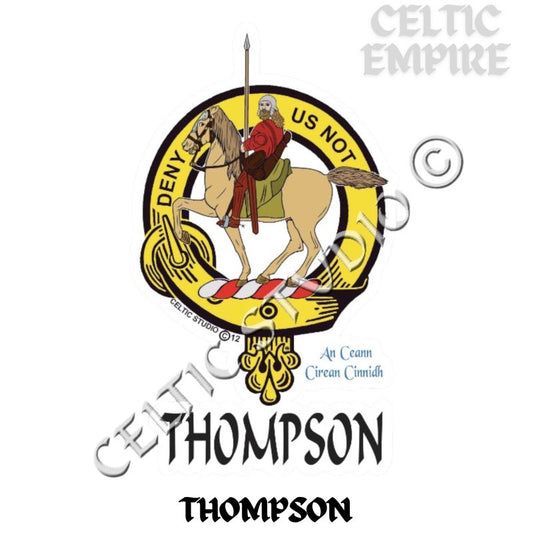 Thompson Family Clan Crest Decal | Custom Scottish Heritage Car & Laptop Stickers