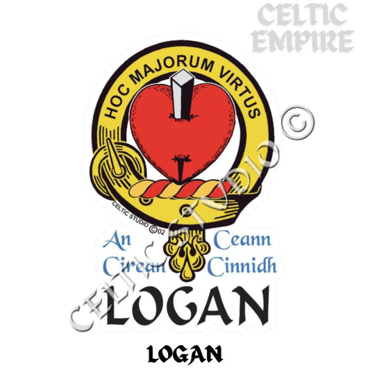 Logan Family Clan Crest Decal | Custom Scottish Heritage Car & Laptop Stickers