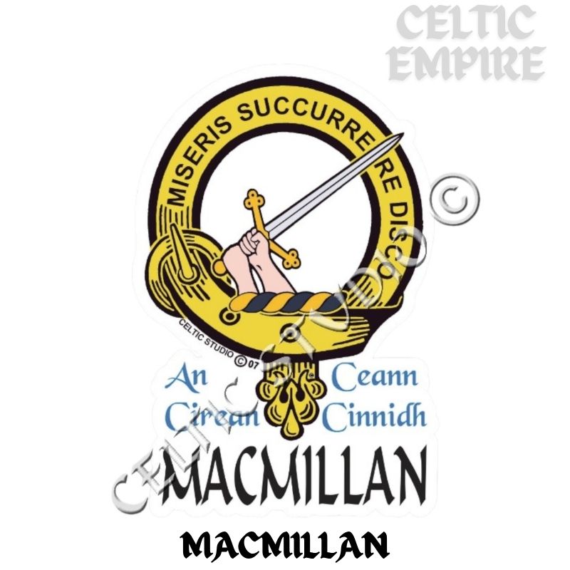 Macmillan Family Clan Crest Decal | Custom Scottish Heritage Car & Laptop Stickers