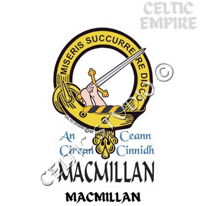 Macmillan Family Clan Crest Decal | Custom Scottish Heritage Car & Laptop Stickers