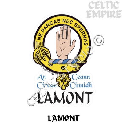 Lamont Family Clan Crest Decal | Custom Scottish Heritage Car & Laptop Stickers