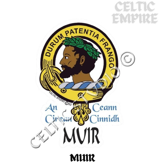 Muir Family Clan Crest Decal | Custom Scottish Heritage Car & Laptop Stickers