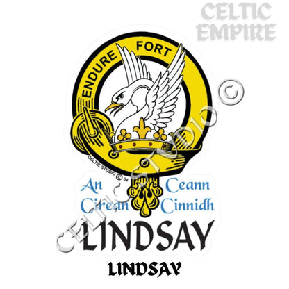 Lindsay Family Clan Crest Decal | Custom Scottish Heritage Car & Laptop Stickers