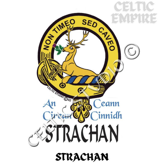 Strachan Family Clan Crest Decal | Custom Scottish Heritage Car & Laptop Stickers
