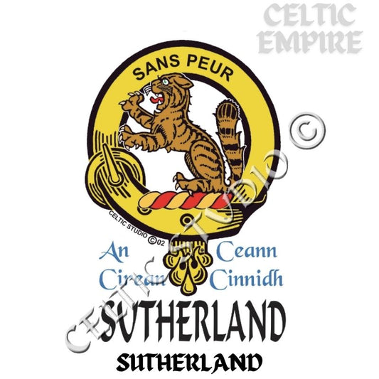 Sutherland Family Clan Crest Decal | Custom Scottish Heritage Car & Laptop Stickers