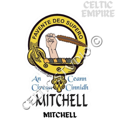Mitchell Family Clan Crest Decal | Custom Scottish Heritage Car & Laptop Stickers