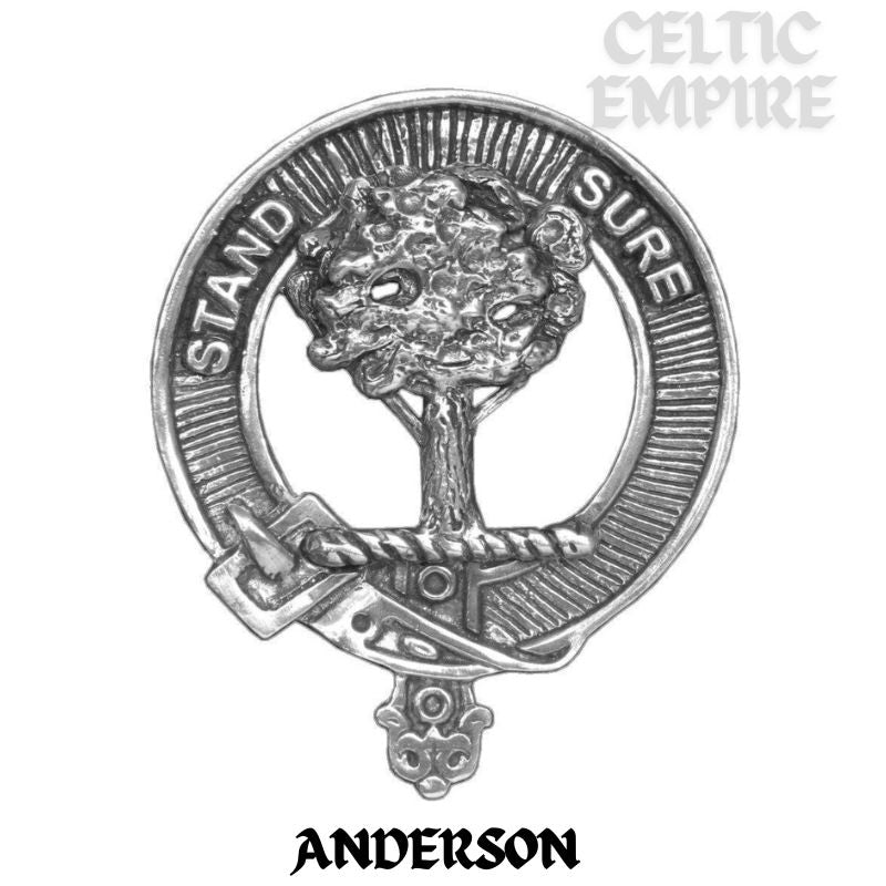 Anderson Family Clan Crest Scottish 5 oz Round Flask